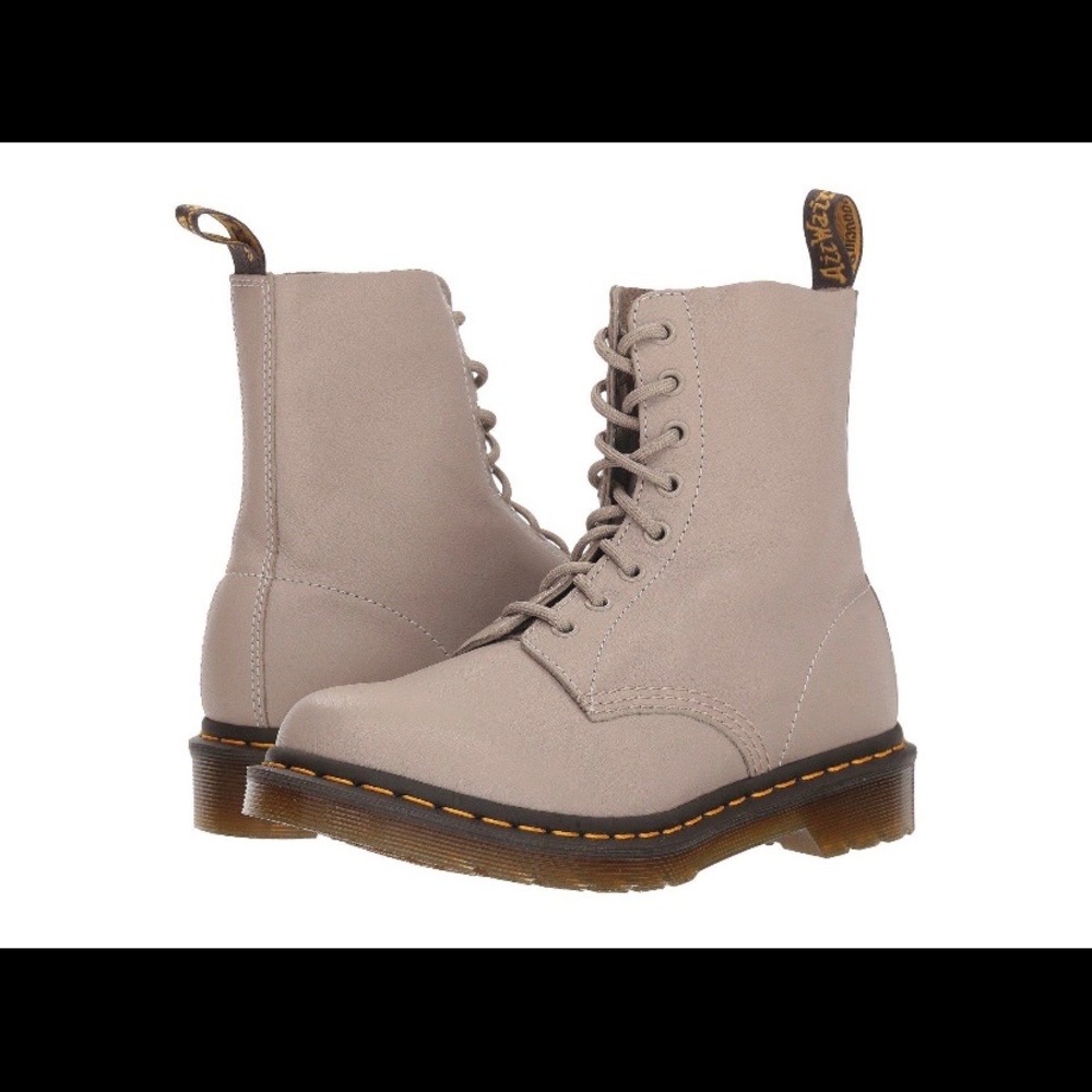 Doc Martens Pascal Virginia Taupe Leather Boots